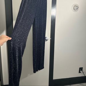 GLITTER WIDE LEG PANTS